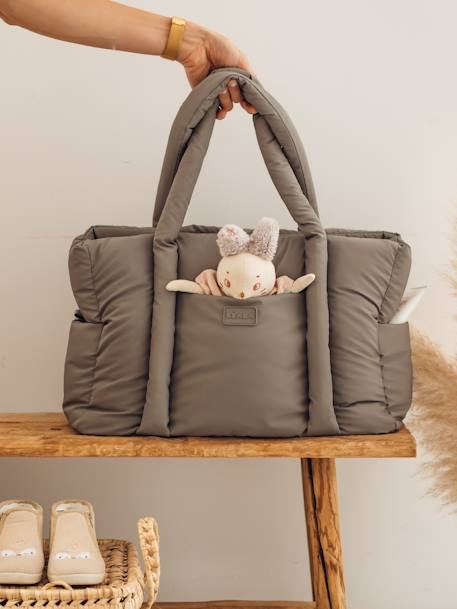 Sac à langer Paris Puffy bleu+gris+gris chiné - vertbaudet enfant 