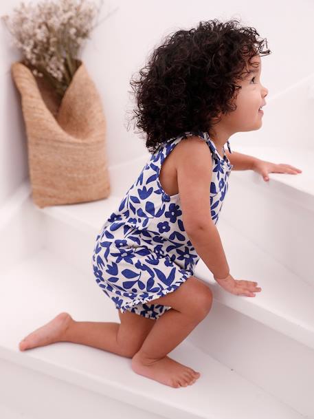 Babypakje met opdruk blauw, bedrukt+koraal - vertbaudet enfant 