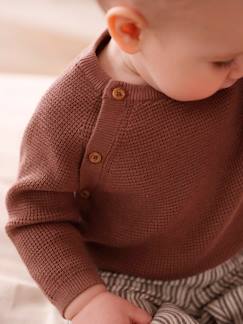 Sierlijk gebreide trui, geboorte, opening vooraan  - vertbaudet enfant