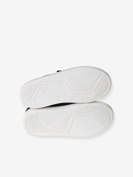 Basket enfant garçon cuir à scratchs marine - vertbaudet enfant 