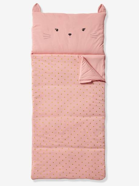 Sac de couchage Chat, avec coton recyclé rose - vertbaudet enfant 