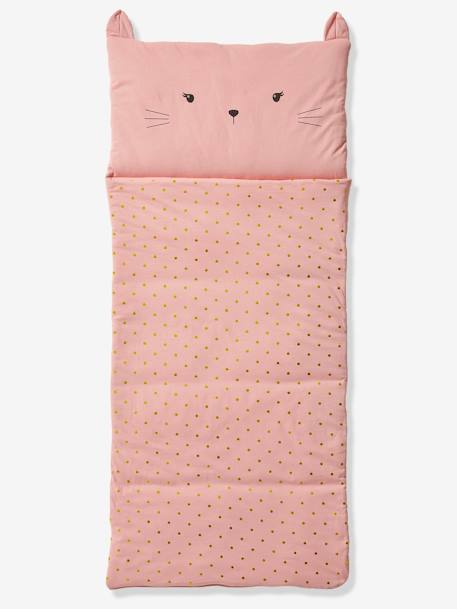 Sac de couchage Chat, avec coton recyclé rose - vertbaudet enfant 