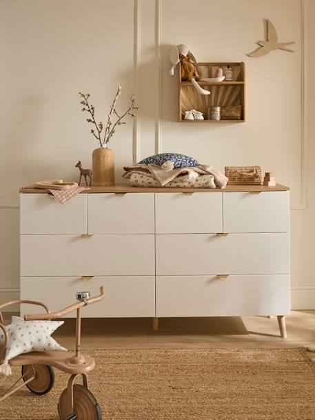 Commode double avec 8 tiroirs MERVEILLES blanc - vertbaudet enfant 