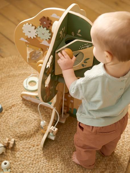 Arbre d'activités en bois FSC® multicolore+vert - vertbaudet enfant 
