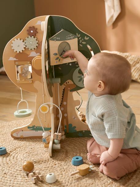 Arbre d'activités en bois FSC® multicolore+vert - vertbaudet enfant 