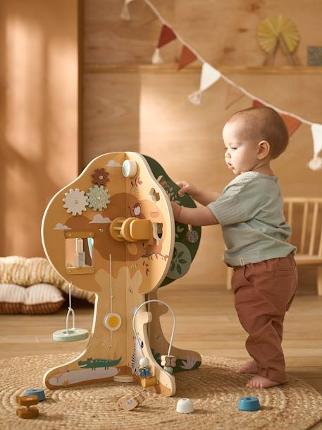 Arbre d'activités en bois FSC® multicolore+vert - vertbaudet enfant 