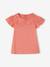 T-shirt fille détails en broderie anglaise corail+fuchsia+VERT PALE - vertbaudet enfant 