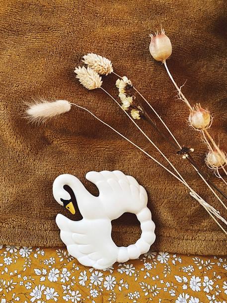 Bijtring - MUSHIE - NATRUBA donkerblauw+grijs+sinaasappel+wit - vertbaudet enfant 