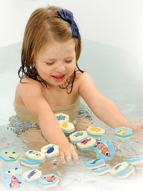 Memory puzzle bain - bleu - vertbaudet enfant 