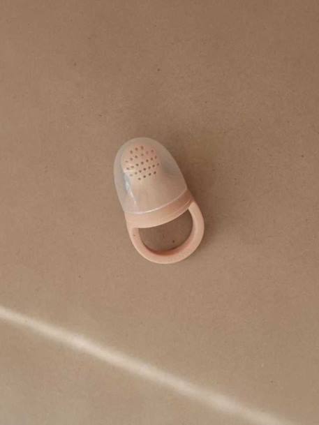 Lot de 2 sucettes grignoteuses - en silicone rose+VERT CLAIR UNI - vertbaudet enfant 