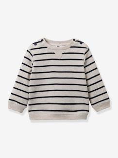 Baby-Trui, vest, sweater-Gestreept sweatshirt van biologisch katoen CYRILLUS