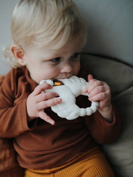 Anneau de dentition - blanc+bleu foncé+gris+orange - vertbaudet enfant 