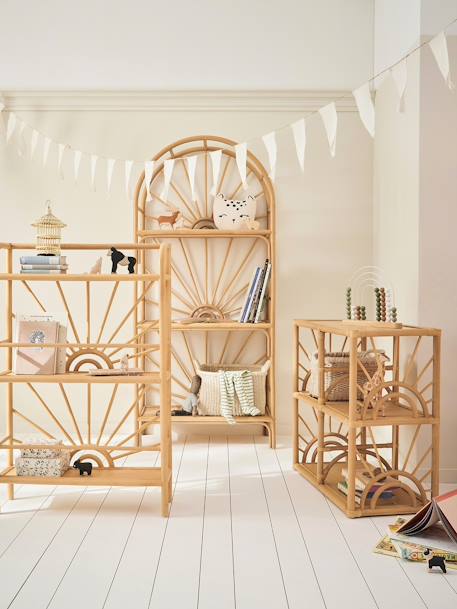 Meuble de rangement 4 cases rotin Soleil bois - vertbaudet enfant 