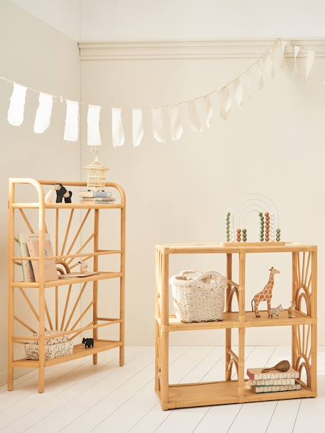 Bibliothèque présentoir rotin 3 niveaux Soleil bois - vertbaudet enfant 