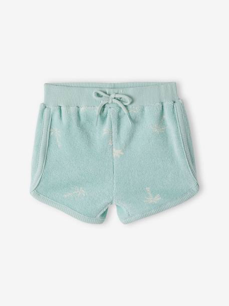Set van 4 badstoffen shorts baby's chambrayblauw - vertbaudet enfant 