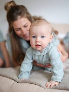 Baby-Pyjama,  overpyjama-Pyjama van katoengaas baby Team Famille personaliseerbaar