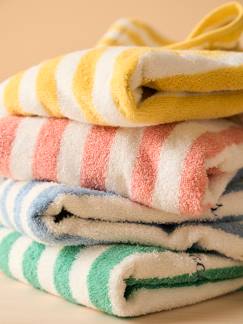 -Poncho de bain enfant à rayures personnalisable