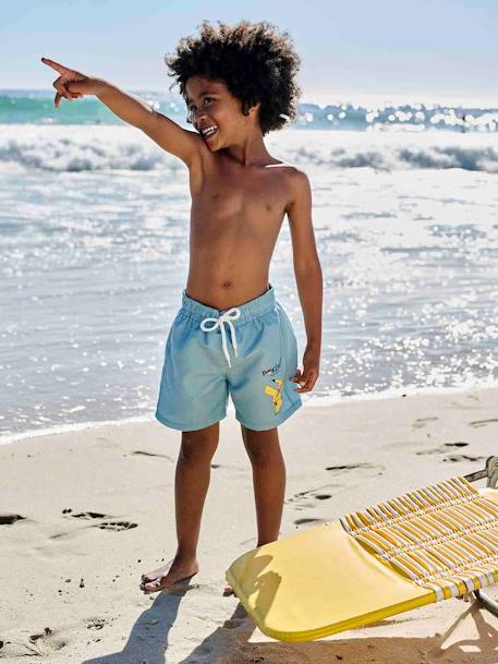 Short de bain microfibre garçon Pokemon vert sauge - vertbaudet enfant 