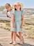 Robe avec volants en broderie anglaise fille marine+vert de gris - vertbaudet enfant 
