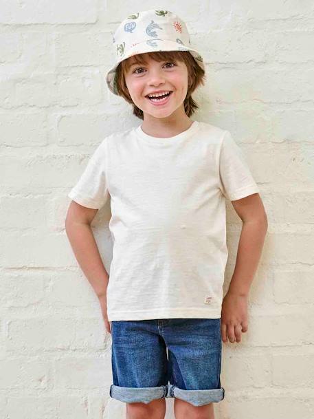 Jongensbermuda van spijkerstof Basics stone - vertbaudet enfant 