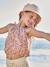 'Cropped' meisjesblouse met bloemenprint en ruches op de bandjes abrikoos (poederkleur) - vertbaudet enfant 