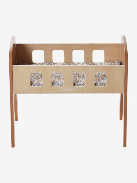 Lit poupon en bois FSC® blanc+bois - vertbaudet enfant 