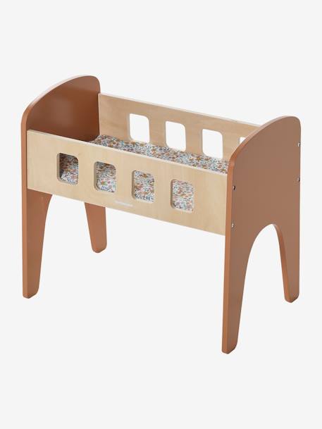 Lit poupon en bois FSC® blanc+bois - vertbaudet enfant 