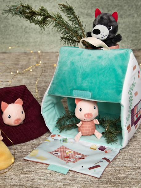 Huis van de wolf en de 3 biggetjes LILLIPUTIENS meerkleurig - vertbaudet enfant 