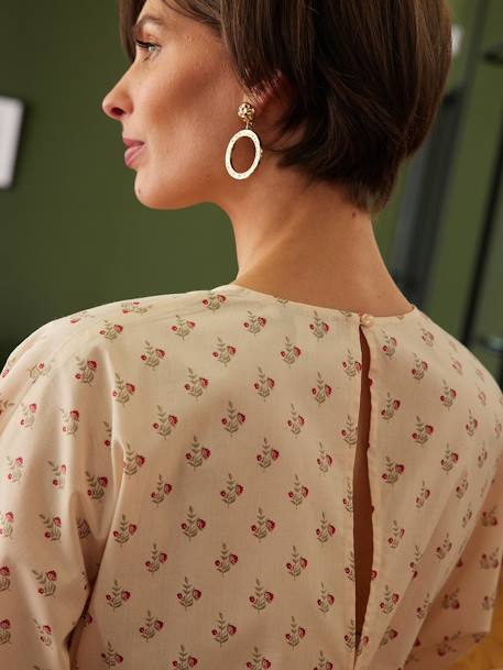 Robe grossesse imprimée fleurs sable - vertbaudet enfant 