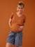 Zwangerschapsshirt met V-hals, iriserend linnen ENVIE DE FRAISE ecru+karamel - vertbaudet enfant 
