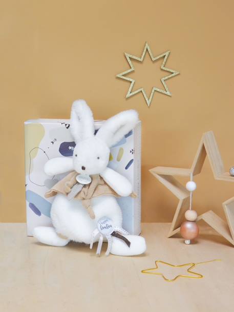Happy knuffel 25cm - DOUDOU ET COMPAGNIE beige+blauw+rozenhout - vertbaudet enfant 
