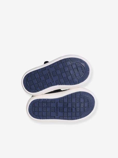 Textielen sneakers met klittenband voor baby marineblauw+oudroze - vertbaudet enfant 