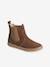 Boots fille cuir zippées bronze+camel+lot marron+marine+or+vert - vertbaudet enfant 