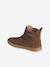 Boots fille cuir zippées bronze+camel+lot marron+marine+or+vert - vertbaudet enfant 