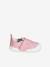 Chaussons scratchés bébé en cuir souple rose+rose pâle - vertbaudet enfant 