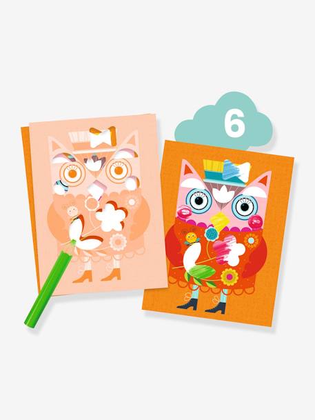 Set van 6 activiteiten - De kat en zijn vrienden - DJECO meerkleurig - vertbaudet enfant 