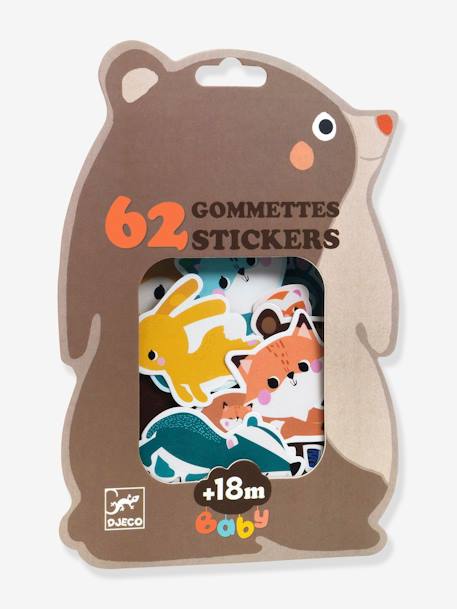 62 dierenstickers - DJECO blauw+groen - vertbaudet enfant 