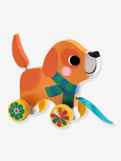Speelgoed-Lou, houten hond om te trekken - DJECO