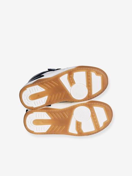 Baskets enfant garçon synthétique montantes à scratchs denim brut+noir - vertbaudet enfant 