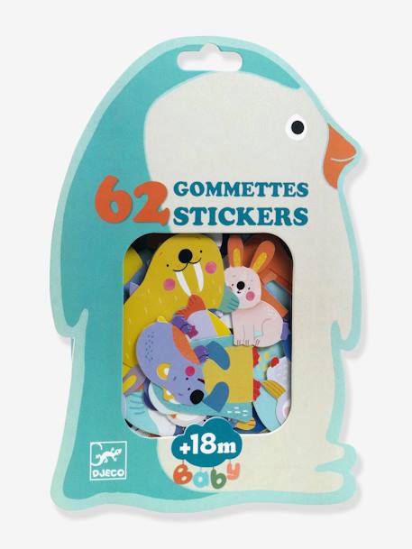 62 gommettes animaux - blanc+bleu+vert - vertbaudet enfant 