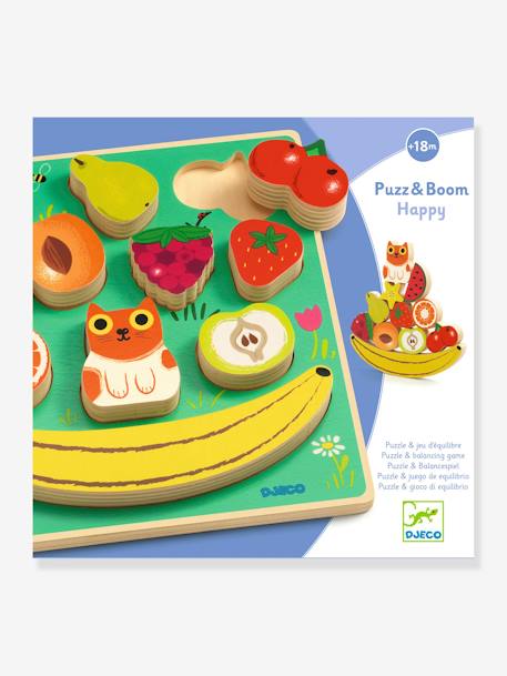 Puzzle d'encastrement et jeu d'équilibre 'Puzz & Boom Happy' - DJECO multicolore - vertbaudet enfant 