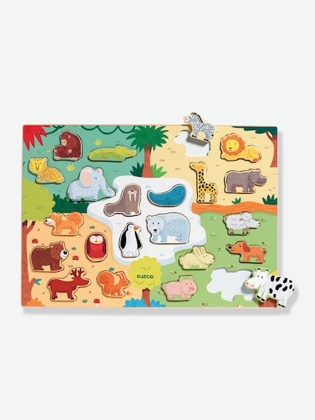 Puzzle Animo en bois - DJECO multicolore - vertbaudet enfant 