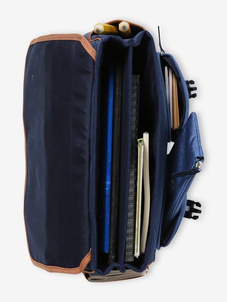 Cartable garçon + trousse Cool school bleu+kaki - vertbaudet enfant 