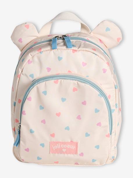 Sac à dos fille maternelle 'Joli coeur' écru - vertbaudet enfant 