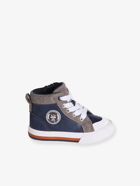 Baskets montantes lacées et zippées bébé lot bleu - vertbaudet enfant 
