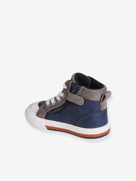 Baskets montantes lacées et zippées bébé lot bleu - vertbaudet enfant 