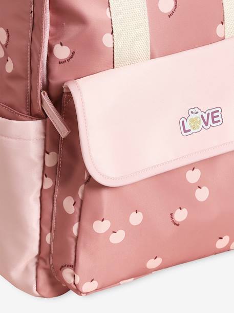 Sac à dos fille 'pommes love' bois de rose - vertbaudet enfant 
