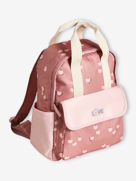 Sac à dos fille 'pommes love' bois de rose - vertbaudet enfant 