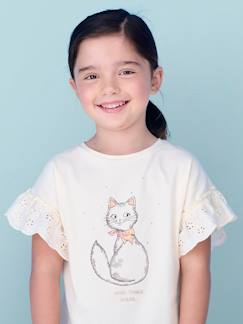 Meisje-Romantisch t-shirt van biokatoen voor meisjes