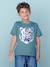 Tee-shirt garçon motif à sequins réversibles blanc+bleu nuit+bleu océan+écru+vert d'eau - vertbaudet enfant 